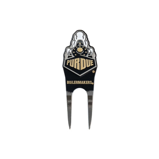 Purdue Boilermakers divot tool: front · shaped marker