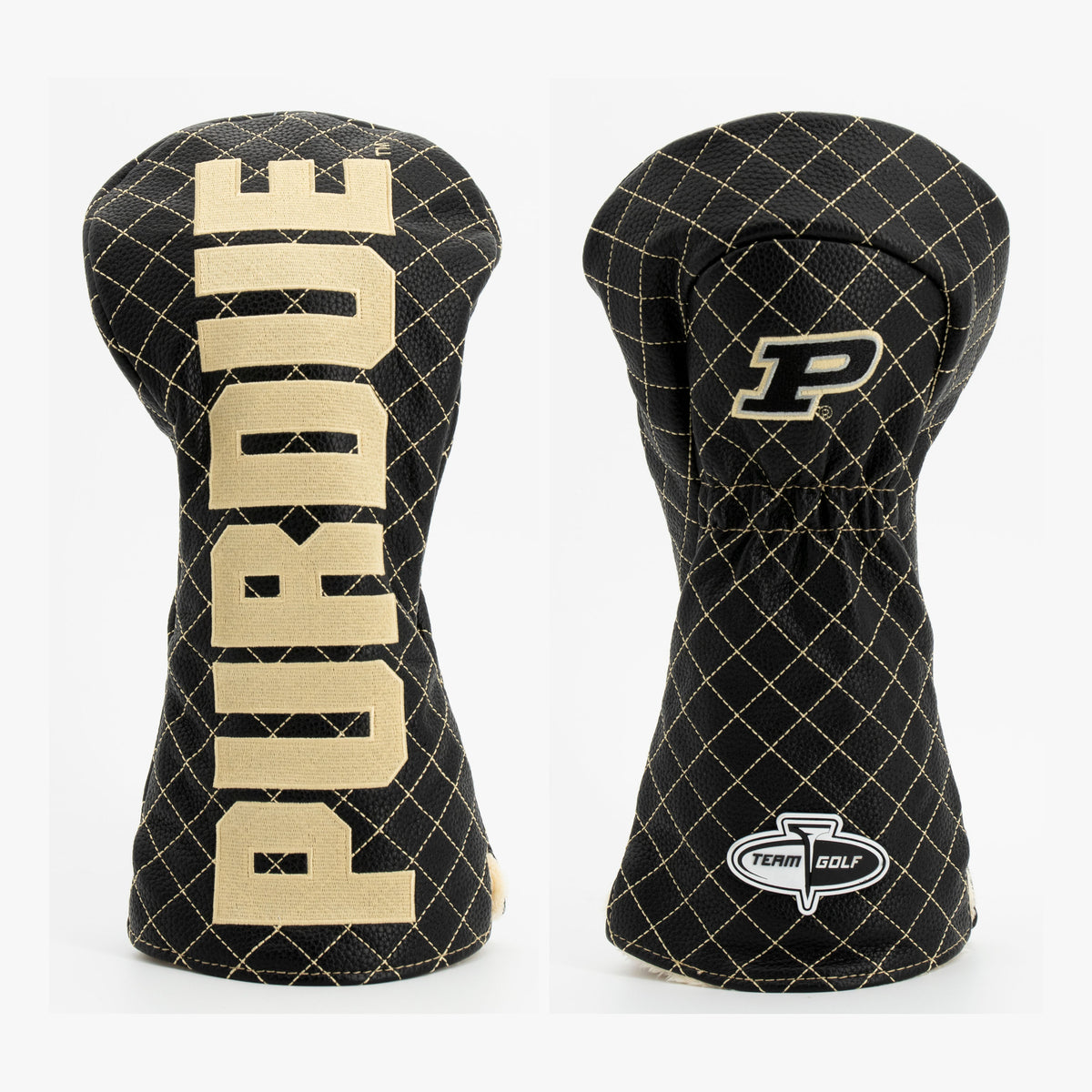 Purdue Boilermakers Solid Quilted Driver Headcover, front and back views