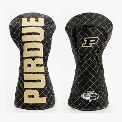 Purdue Boilermakers Solid Quilted Driver Headcover, front and back views