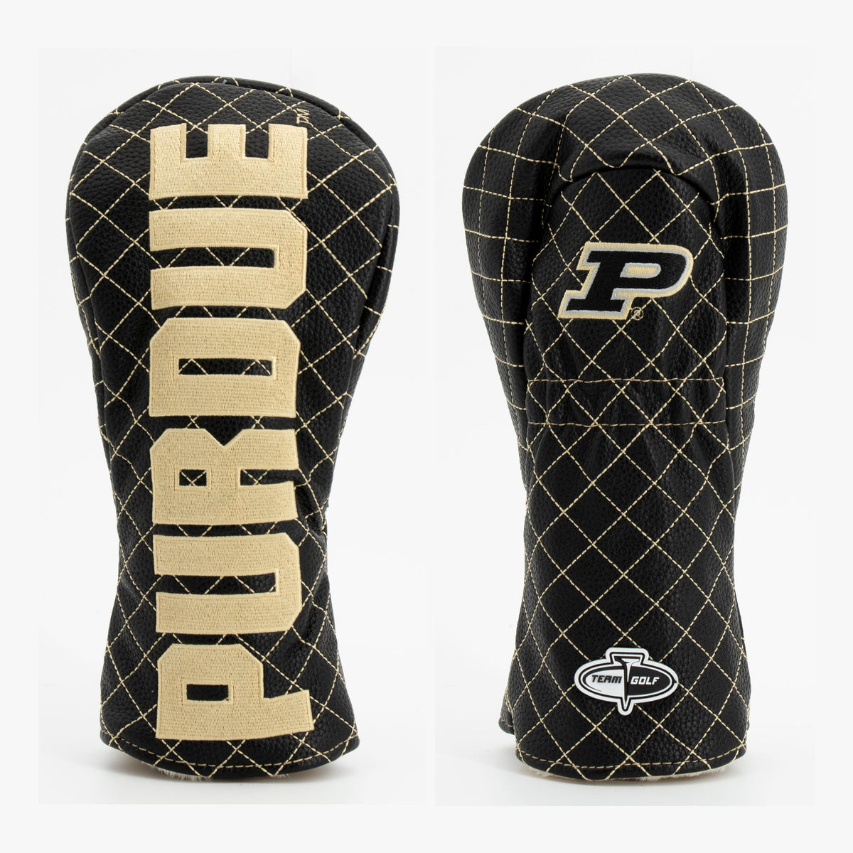Purdue Boilermakers Solid Quilted Fairway Headcover, front and back views