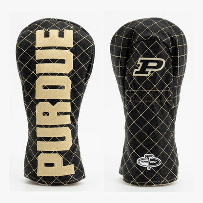 Purdue Boilermakers Solid Quilted Fairway Headcover, front and back views