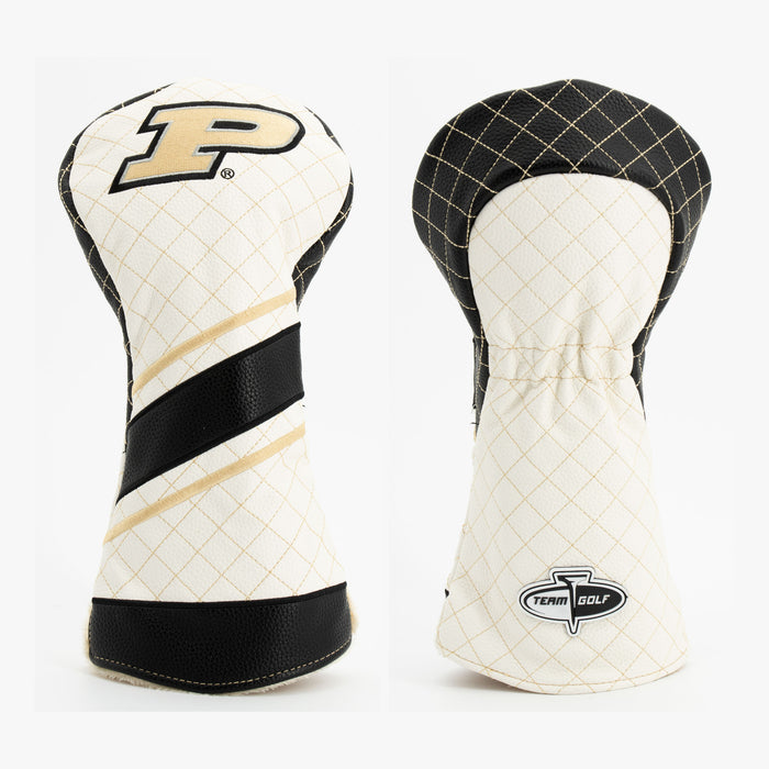 Purdue Boilermakers Striped Quilted Driver Headcover, front and back views