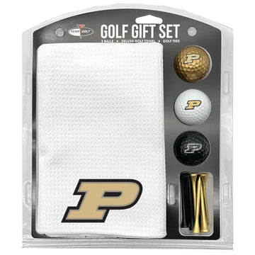 Purdue Boilermakers weißes Mikrofasertuch Golf-Geschenkset