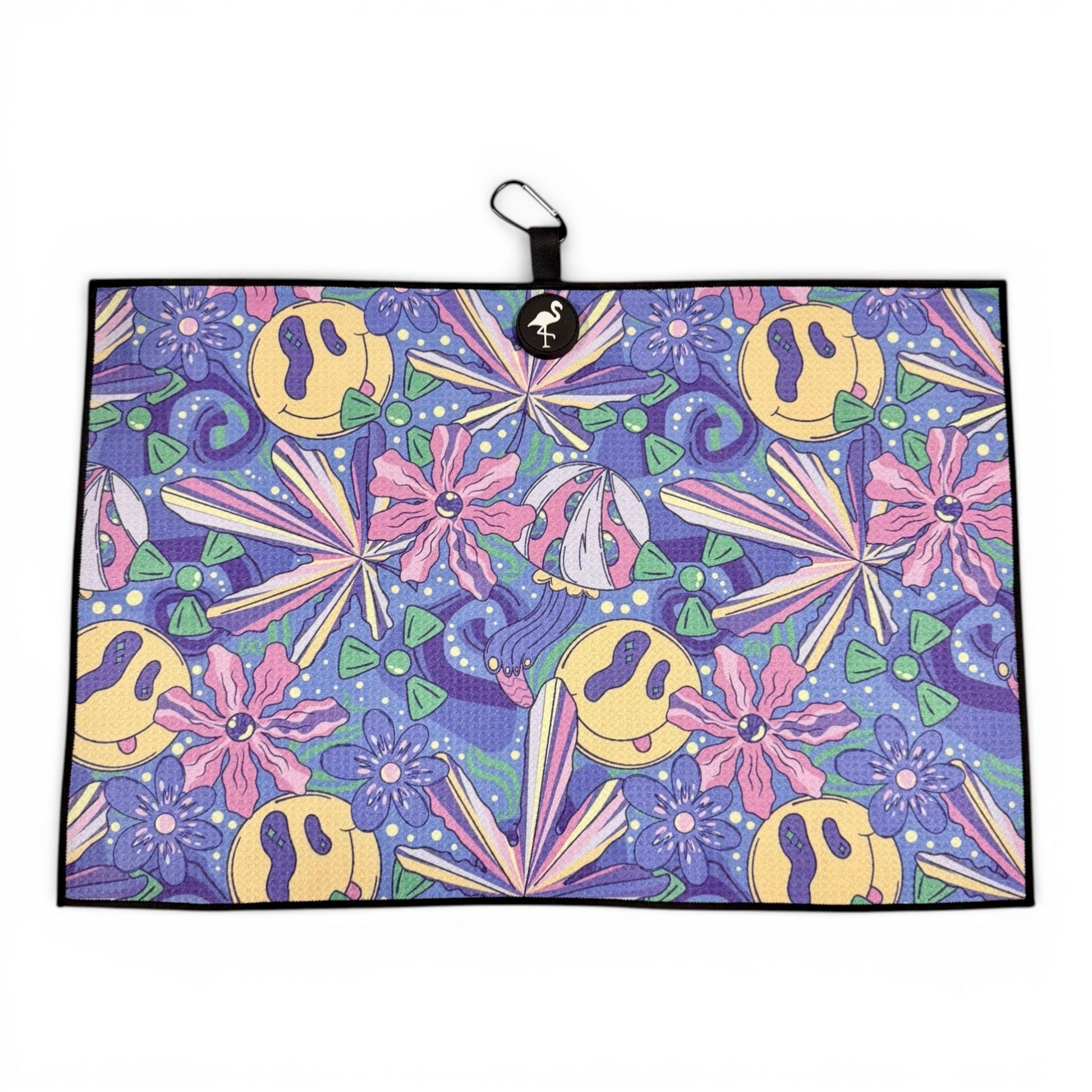 Purple Haze Golf Towel | Premium Double - Sided Microfiber | Heavy - Duty Magnetic Towel with Carabiner Clip | 24 x 16 in - Club Rehab