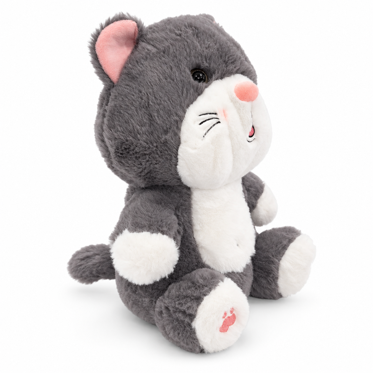 Purr & Par plush cat driver headcover side view with tail and embroidered paw