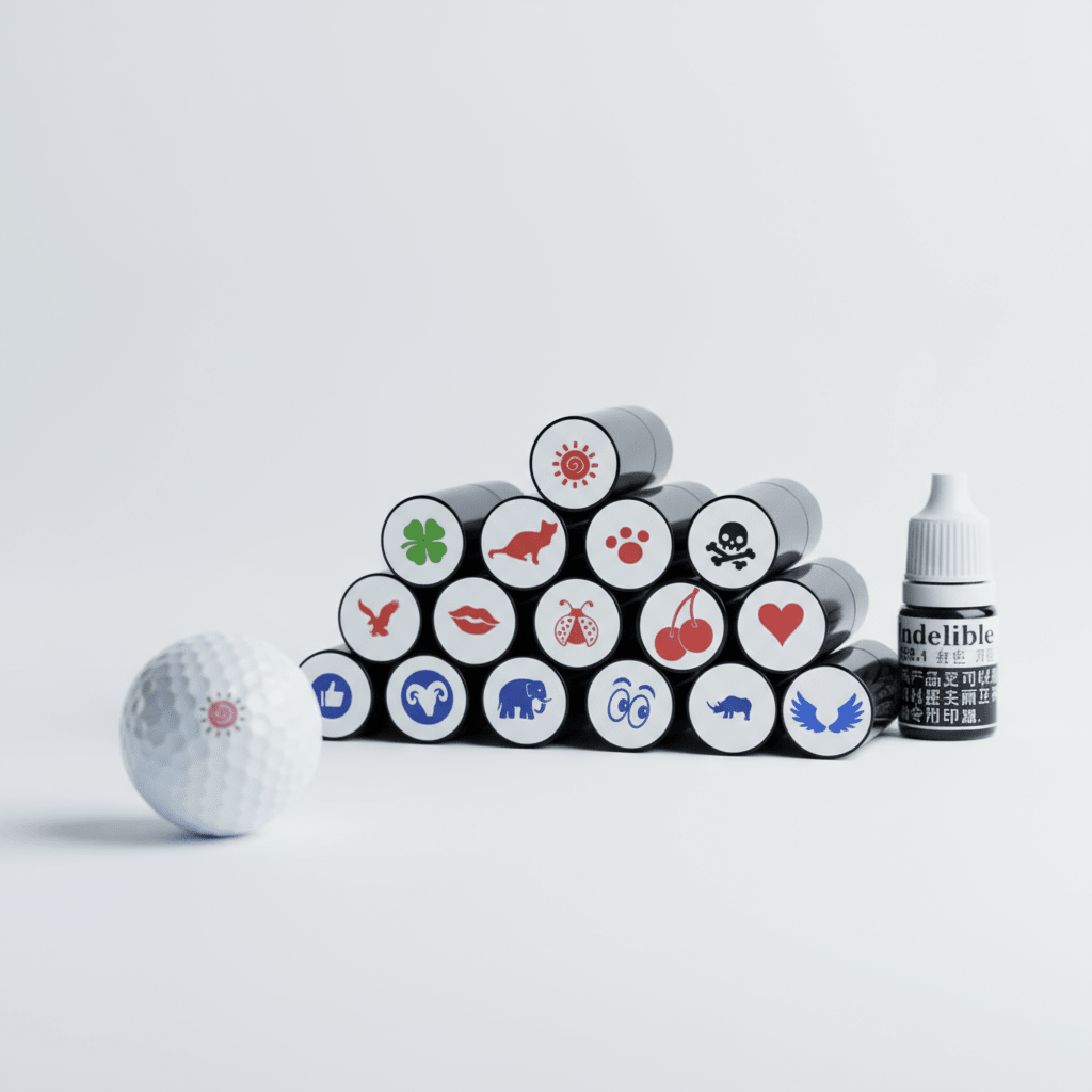 Quick - Dry Golf Ball Stamper - Green Four Leaf - Club Rehab