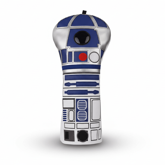 R2-D2 golf club head cover on a white background