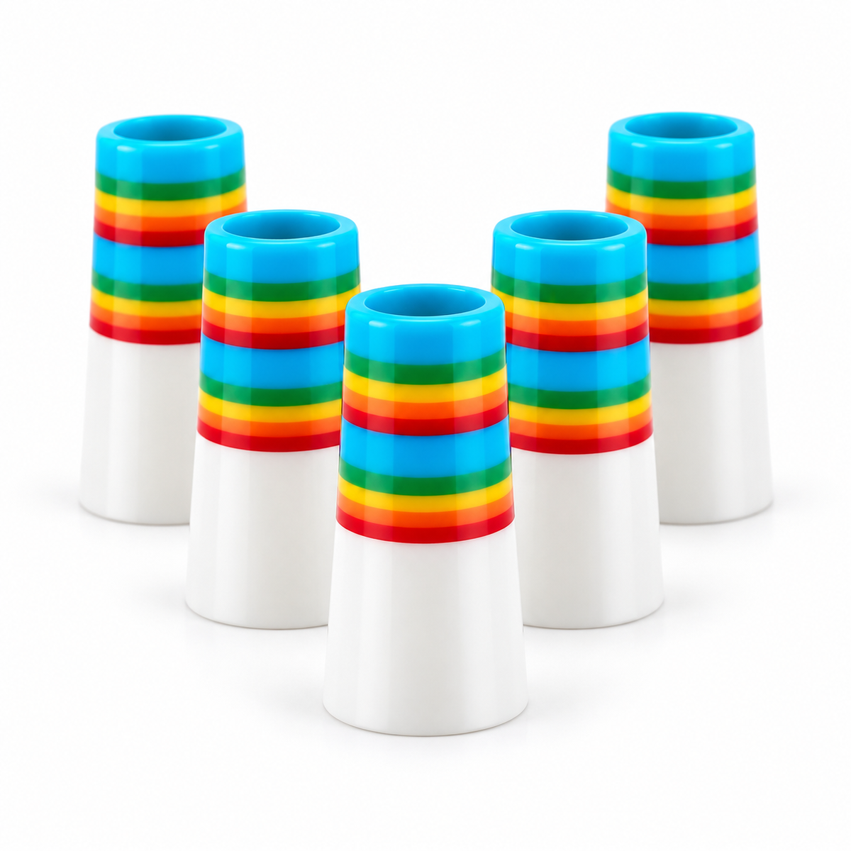 0.355 DELUXE Golf Ferrules | Rainbow Stripe | 10-Pack, alternate product view 4