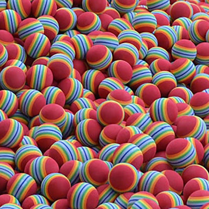 Rainbow Swing: Colorful EVA Foam Golf Balls - Club Rehab - Practice BallsVery BerryTropical Breeze 50 colorful EVA foam golf balls