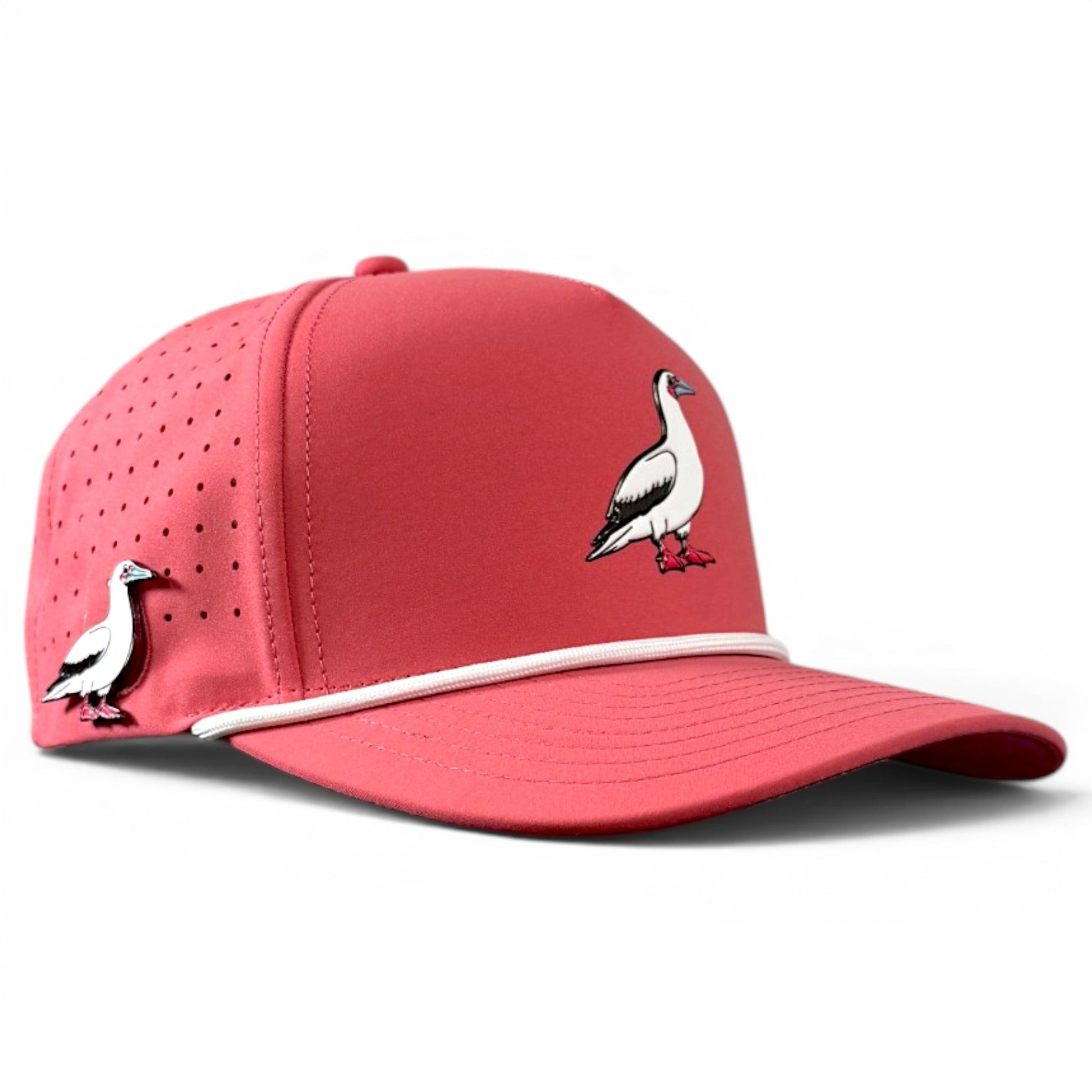 Redfoot Birdie Golf Hat | Snapback Cap | Built-in Magnetic Ball Marker Holder + Marker Included | Adjustable Red Footed Booby - Club Rehab