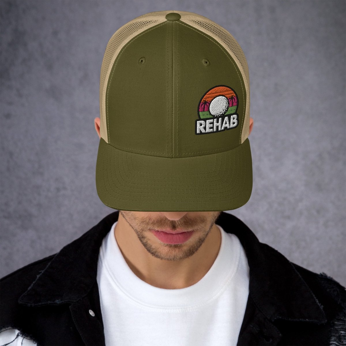 Rehab Sunset Snapback - Club Rehab - hatsMoss/ KhakiRehab Sunset Snapback