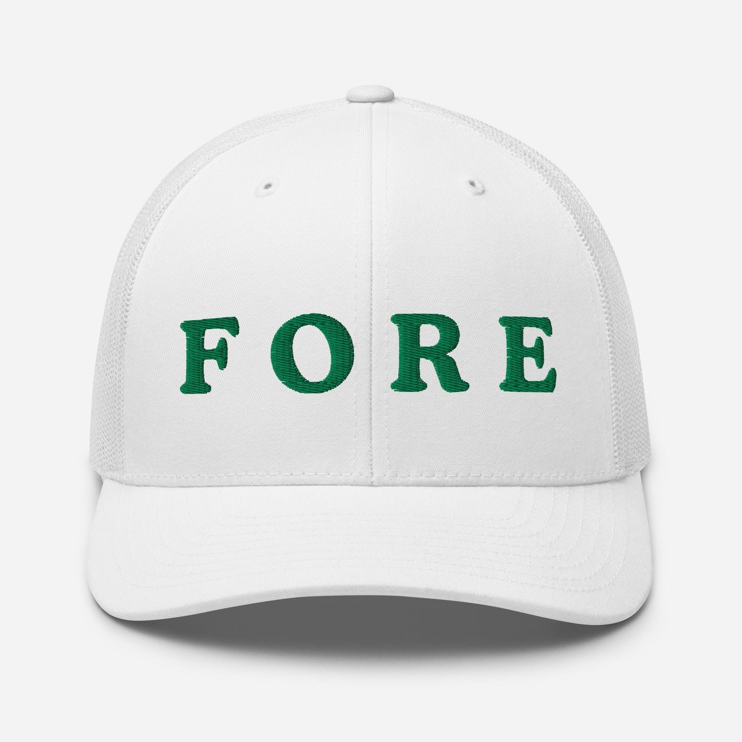Retro FORE Embroidered Trucker Hat - Club Rehab