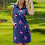 Navy Flamingo Nights
