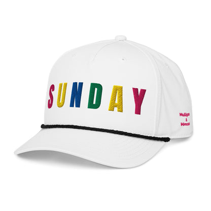 RETRO SUNDAY Embroidered Golf Hat for Women - Birdie Pop Collection - Black/White - Club Rehab