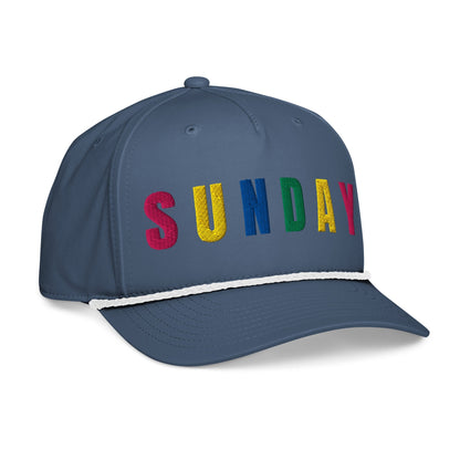 RETRO SUNDAY Embroidered Golf Hat for Women - Birdie Pop Collection - Light Blue/White - Club Rehab