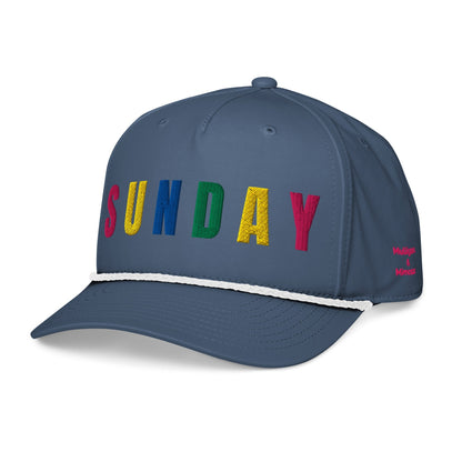 RETRO SUNDAY Embroidered Golf Hat for Women - Birdie Pop Collection - Light Blue/White - Club Rehab
