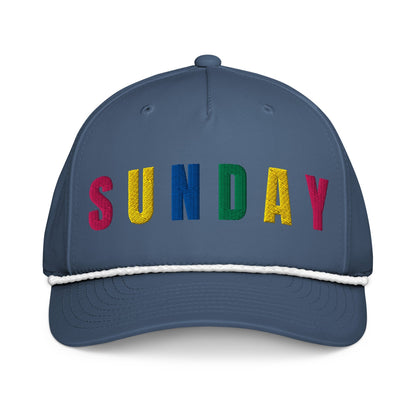 RETRO SUNDAY Embroidered Golf Hat for Women - Birdie Pop Collection - Light Blue/White - Club Rehab