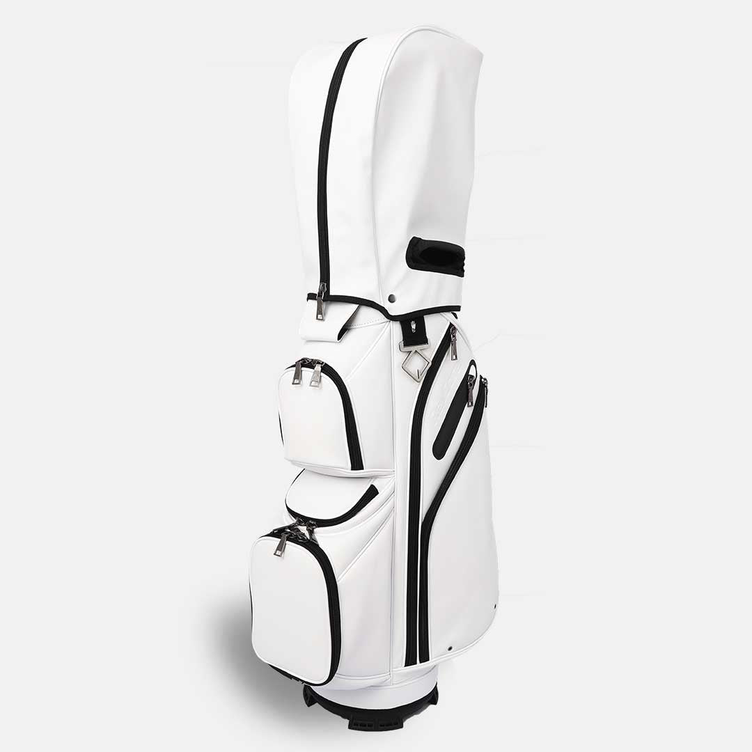 RevCore Lux Golf Cart Bag | 14 Way Velvet Lined Dividers - Winter White - Club Rehab