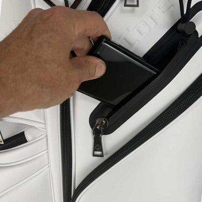 RevCore Lux Golf Cart Bag | 14 Way Velvet Lined Dividers - Winter White - Club Rehab