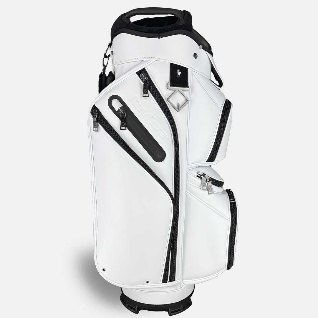 RevCore Lux Golf Cart Bag | 14 Way Velvet Lined Dividers - Winter White - Club Rehab