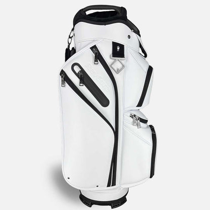 RevCore Lux Golf Cart Bag | 14 Way Velvet Lined Dividers - Winter White - Club Rehab