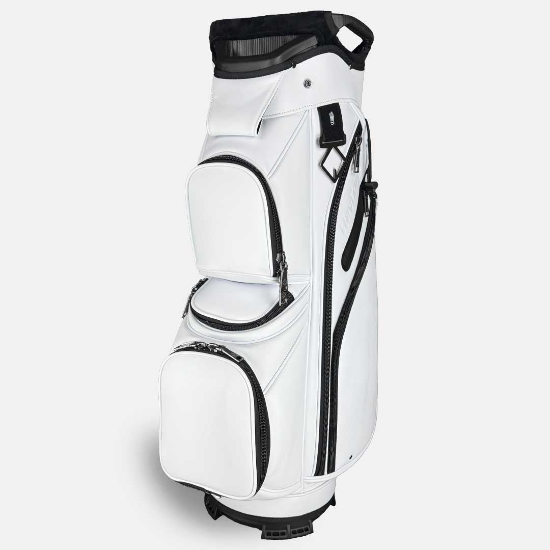 RevCore Lux Golf Cart Bag | 14 Way Velvet Lined Dividers - Winter White - Club Rehab