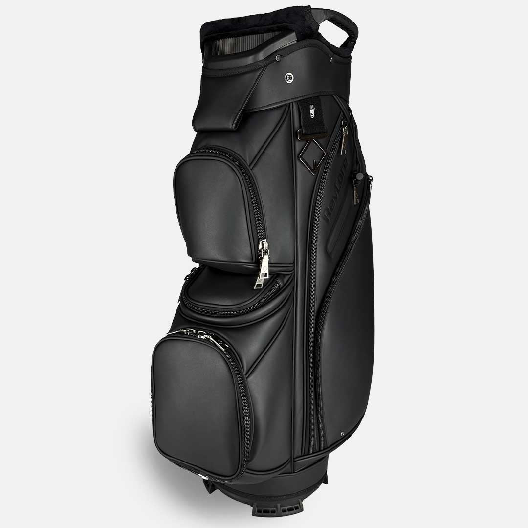 RevCore Lux Golf Cart Bag | 14 Way Velvet Lined Dividers - Matte Black - Club Rehab