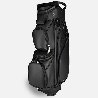 RevCore Lux Golf Cart Bag | 14 Way Velvet Lined Dividers - Matte Black - Club Rehab