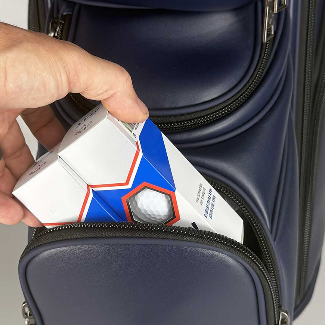 RevCore Lux Golf Cart Bag | 14 Way Velvet Lined Dividers - Dark Navy - Club Rehab