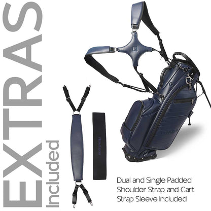 RevCore Lux Golf Hybrid Stand Bag | 6 Way on Sale - Dark Navy 6 Way Divider - Club Rehab