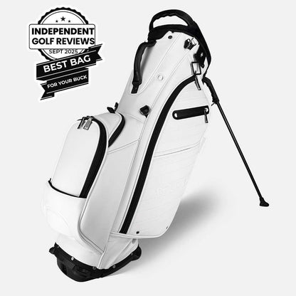 RevCore Lux Golf Hybrid Stand Bag | 6 Way on Sale - Winter White 6 Way Divider - Club Rehab