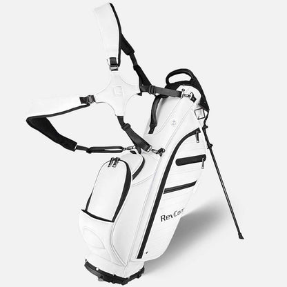 RevCore Lux Golf Hybrid Stand Bag | 6 Way on Sale - Winter White 6 Way Divider - Club Rehab