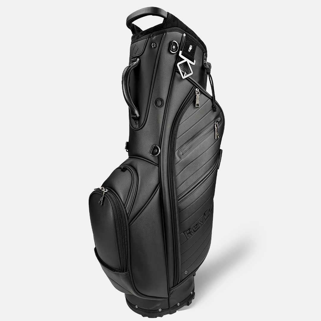 RevCore Lux LT Lightweight Stand Bag | 5 Way Velvet Lined Dividers - Matte Black - Club Rehab