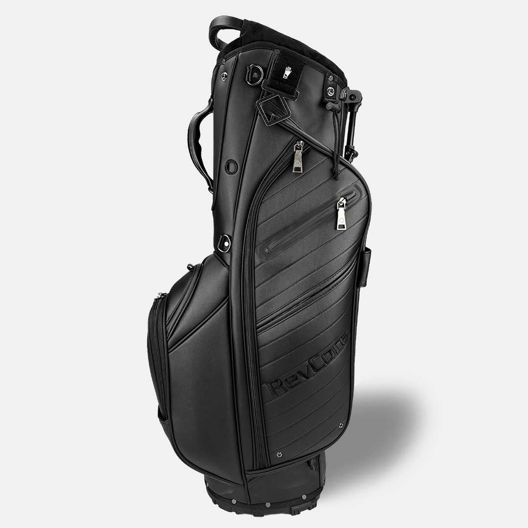 RevCore Lux LT Lightweight Stand Bag | 5 Way Velvet Lined Dividers - Matte Black - Club Rehab