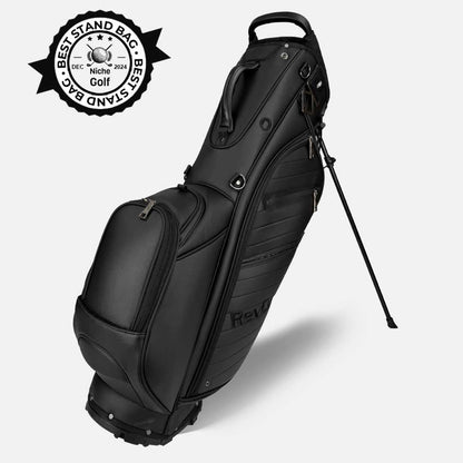 RevCore Lux LT Lightweight Stand Bag | 5 Way Velvet Lined Dividers - Matte Black - Club Rehab