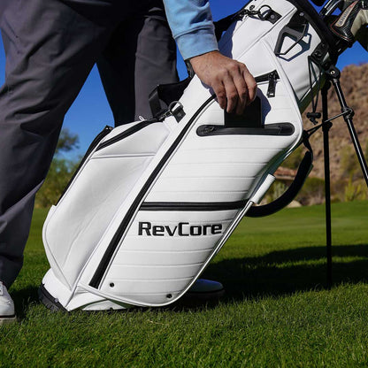 RevCore Lux LT Lightweight Stand Bag | 5 Way Velvet Lined Dividers - Winter White - Club Rehab