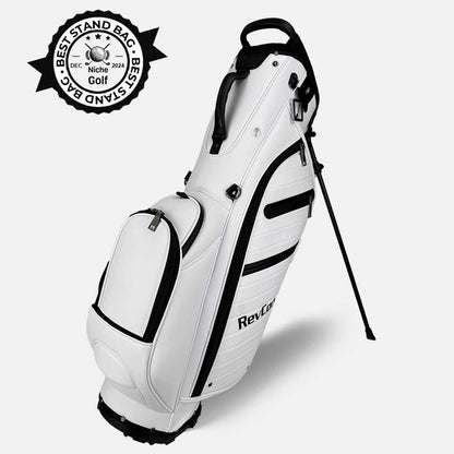 RevCore Lux LT Lightweight Stand Bag | 5 Way Velvet Lined Dividers - Winter White - Club Rehab