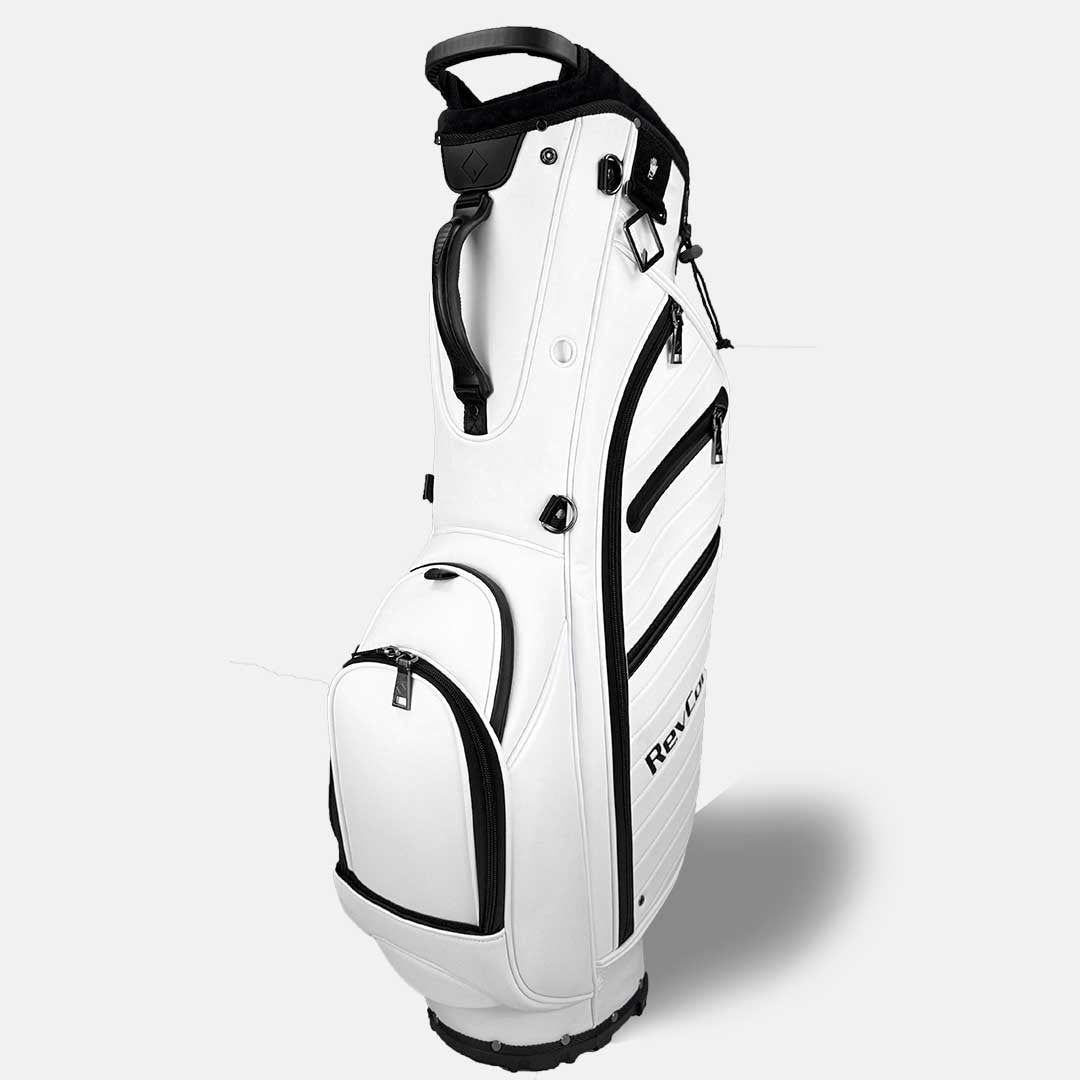 RevCore Lux LT Lightweight Stand Bag | 5 Way Velvet Lined Dividers - Winter White - Club Rehab