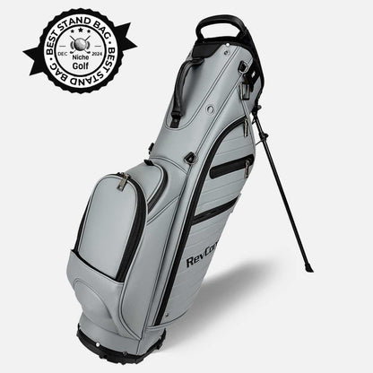 RevCore Lux LT Lightweight Stand Bag | 5 Way Velvet Lined Dividers - Deep Grey - Club Rehab