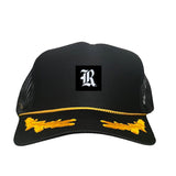 Black / Gold Foam Mesh Snapback