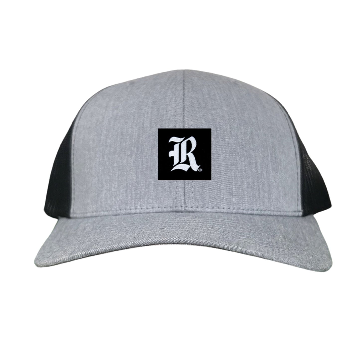 Rice Black Label LR Logo / 195 / Hat / RICE025 / MM - Heather Grey / Black Curved Mesh Snapback - Club Rehab