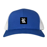 Royal / White Curved Mesh Snapback