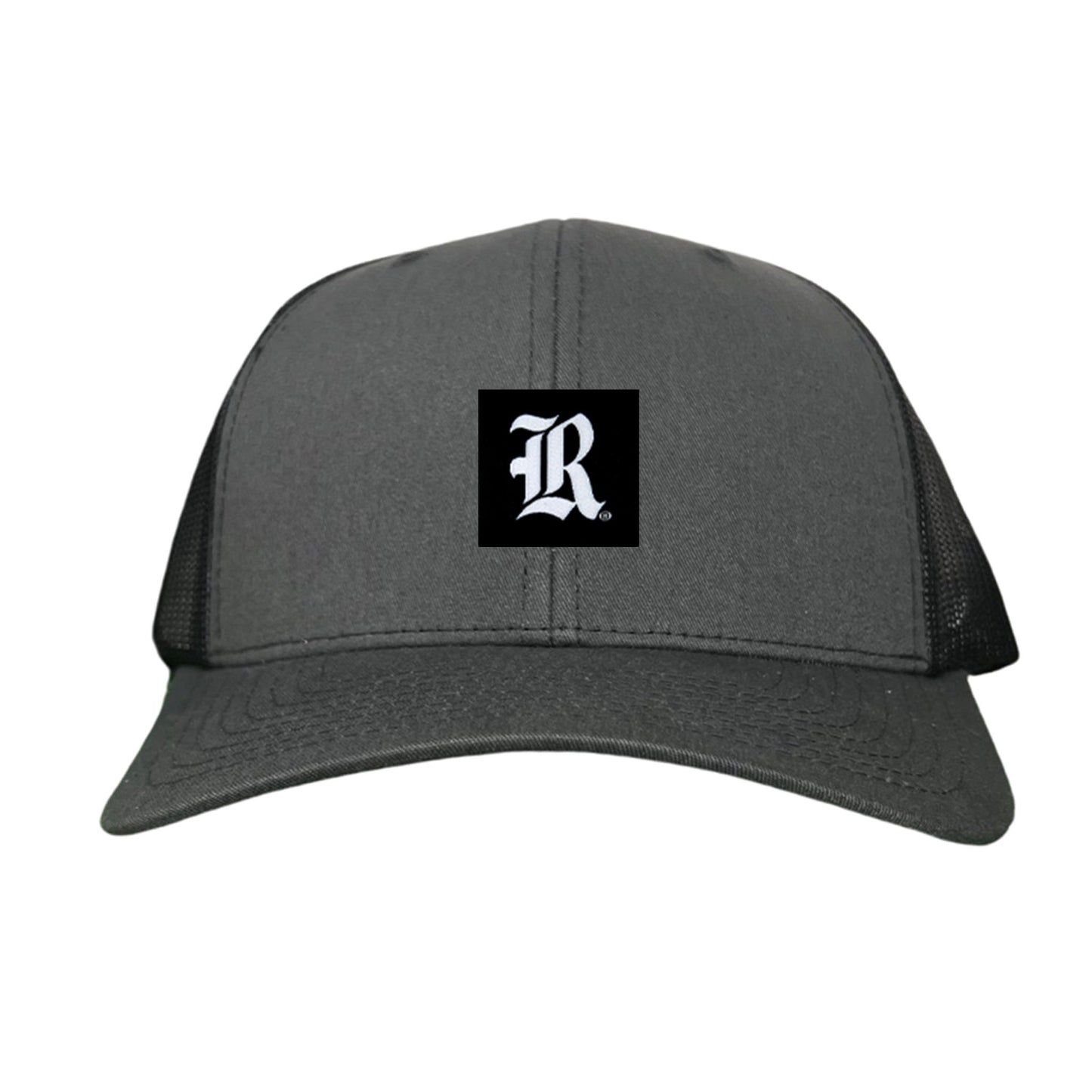 Rice Black Label LR Logo / 195 / Hat / RICE025 / MM - Charcoal Curved Mesh Snapback - Club Rehab