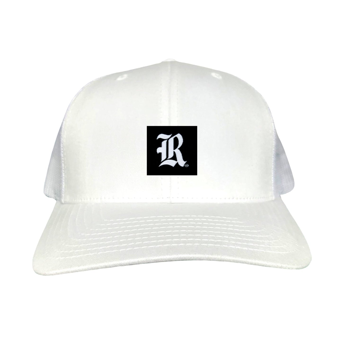 Rice Black Label LR Logo / 195 / Hat / RICE025 / MM - White Curved Mesh Snapback - Club Rehab