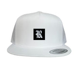 White Flat Bill Mesh Snapback