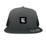 Charcoal Flat Bill Mesh Snapback