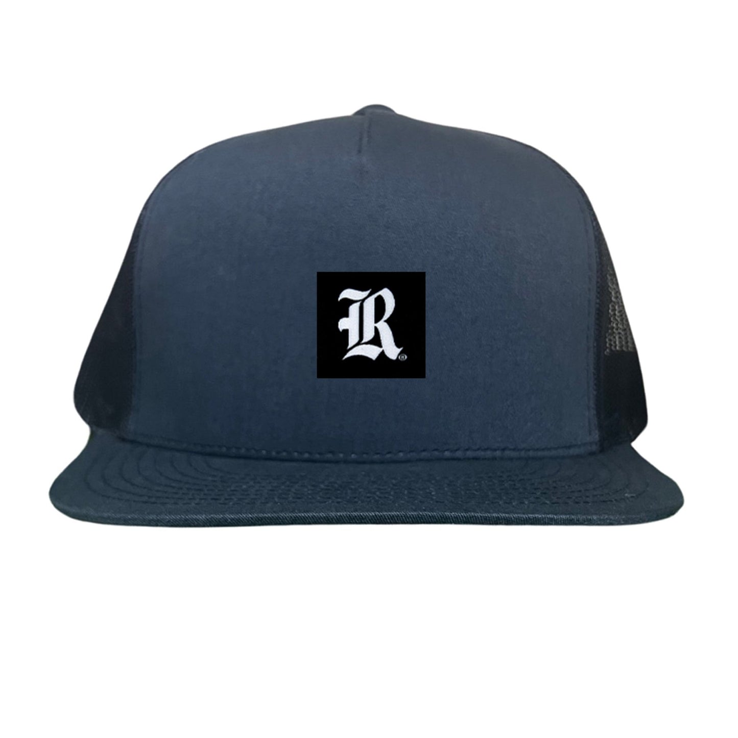 Rice Black Label LR Logo / 195 / Hat / RICE025 / MM - Navy Flat Bill Mesh Snapback - Club Rehab
