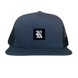 Navy Flat Bill Mesh Snapback