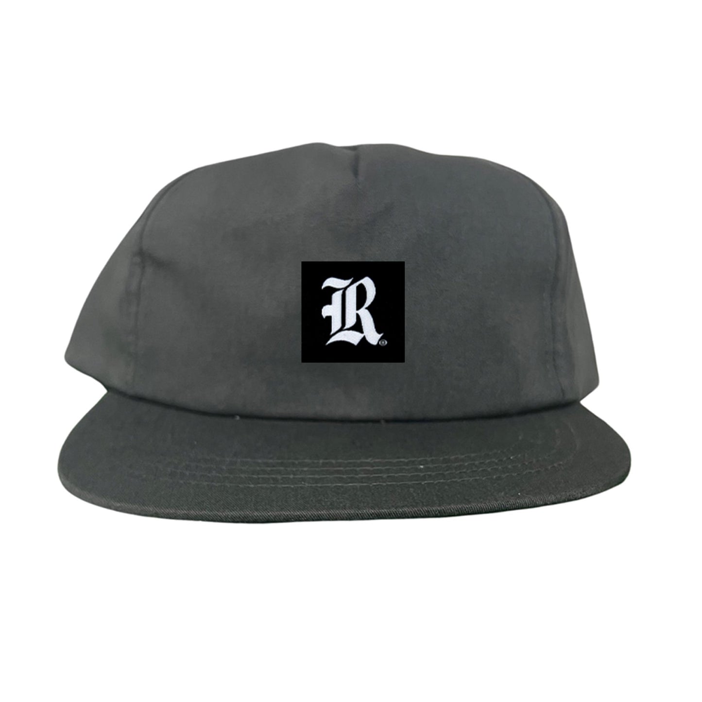 Rice Black Label LR Logo / 195 / Hat / RICE025 / MM - Charcoal Flat Bill Canvas - Club Rehab