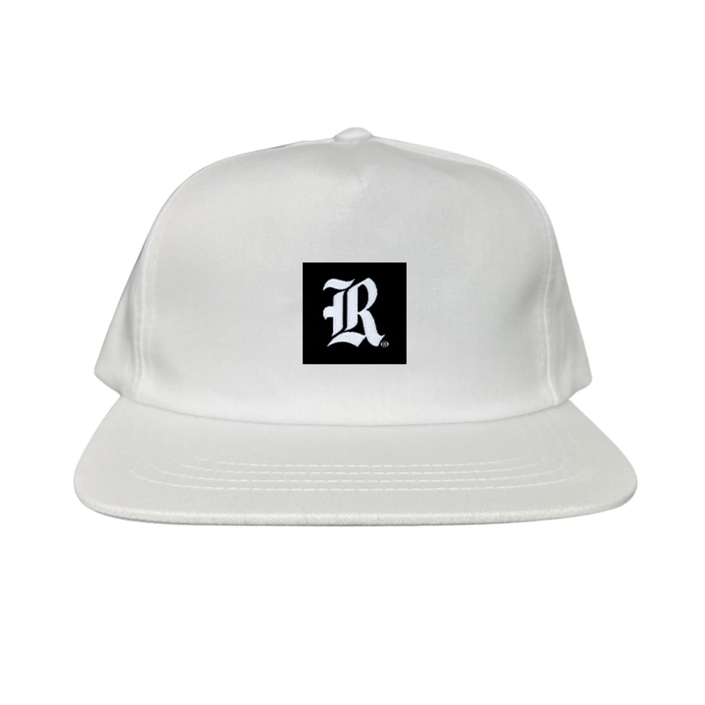 Rice Black Label LR Logo / 195 / Hat / RICE025 / MM - White Flat Bill Canvas - Club Rehab